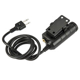 EARMOR M52 Tactical Headset PTT Adapter for ICOM Radio with Finger Button